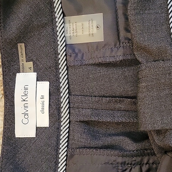 Calvin Klein Women's Two Piece Suit Blazer and Pants Set Charcoal Gray Size 4 - Picture 8 of 9